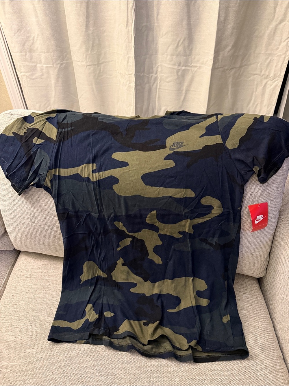 Nike Camouflage Tee - Olive Green & Black